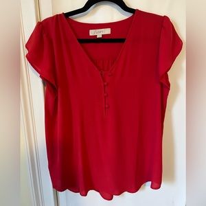 LOFT red blouse